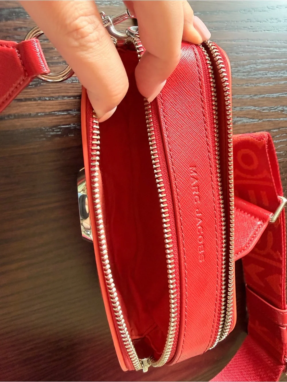 Marc Jacobs Snapshot Camera Bag Leather Orange/Red